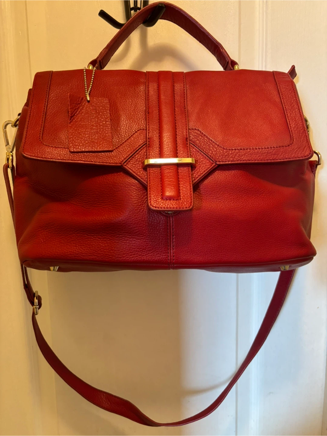 Danier Red Genuine Leather Handbag