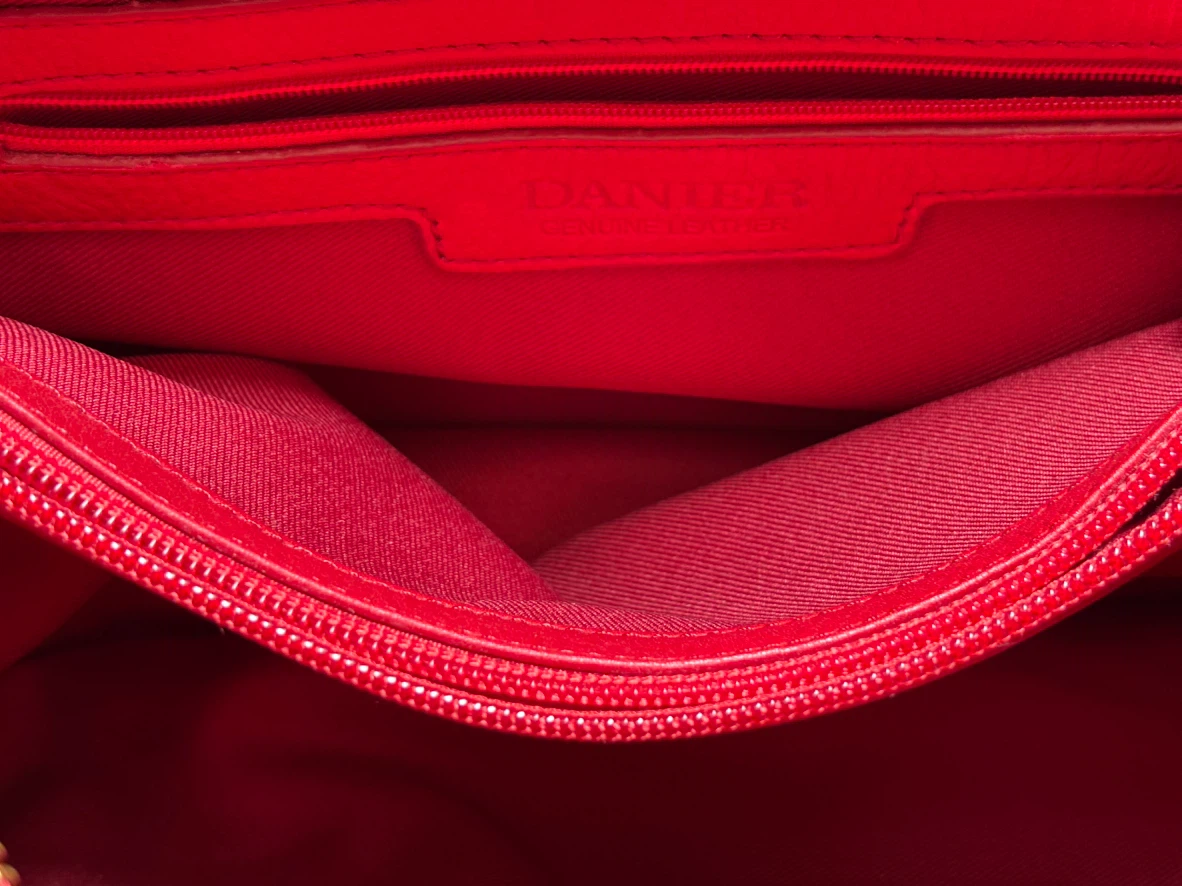 Danier Red Genuine Leather Handbag - photo 3