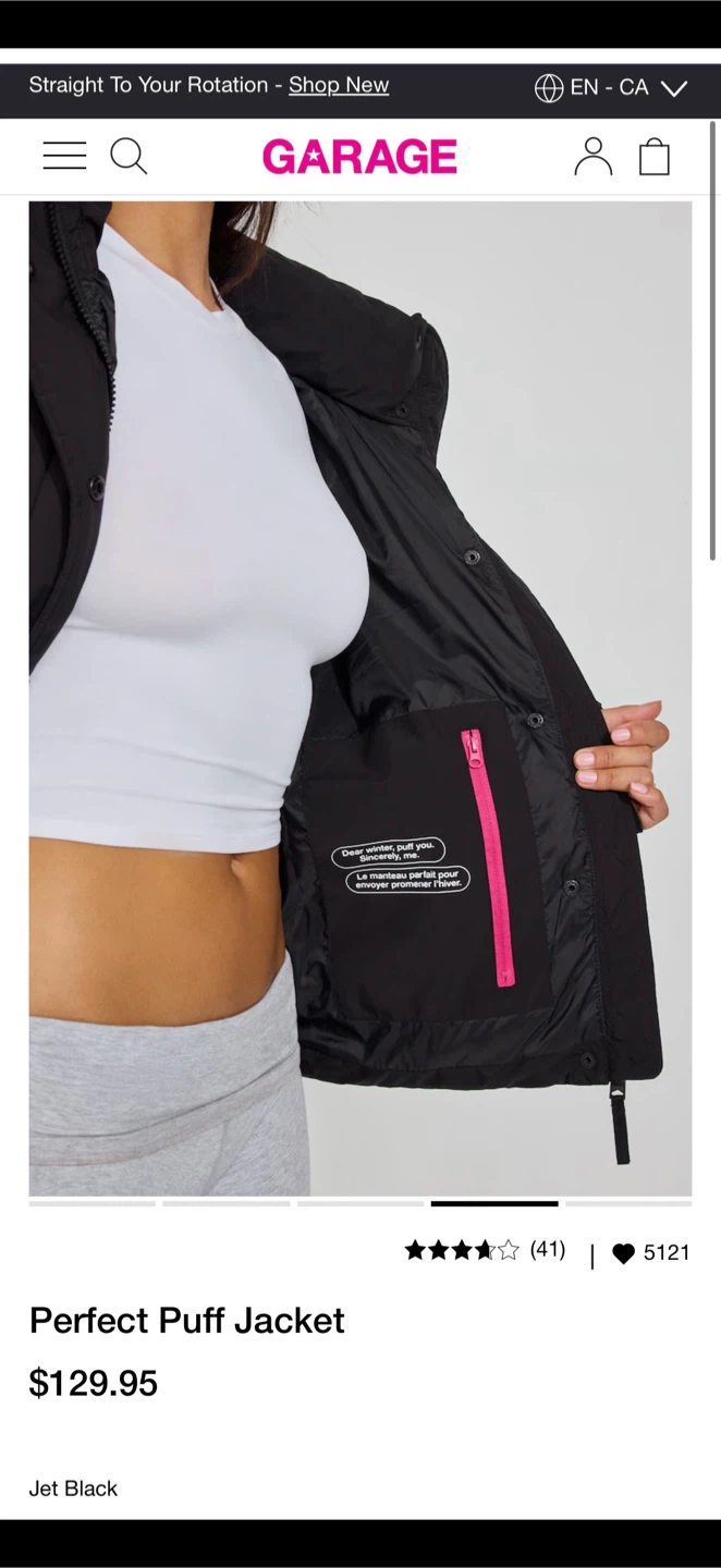 Garage Perfect Puff Jacket in Jet Black - photo 2