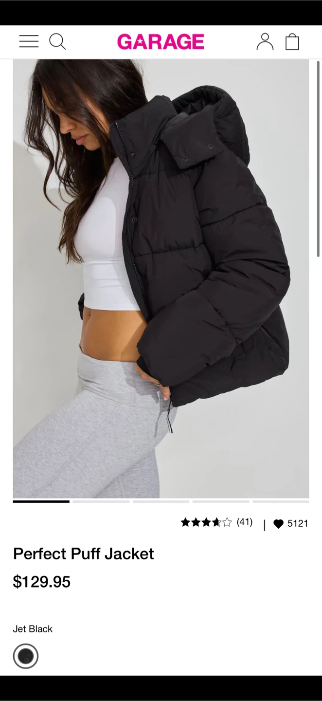 Garage Perfect Puff Jacket in Jet Black - photo 4