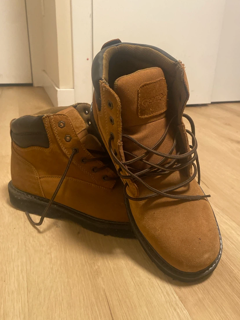 George Tan Suede Work Boots - photo 3