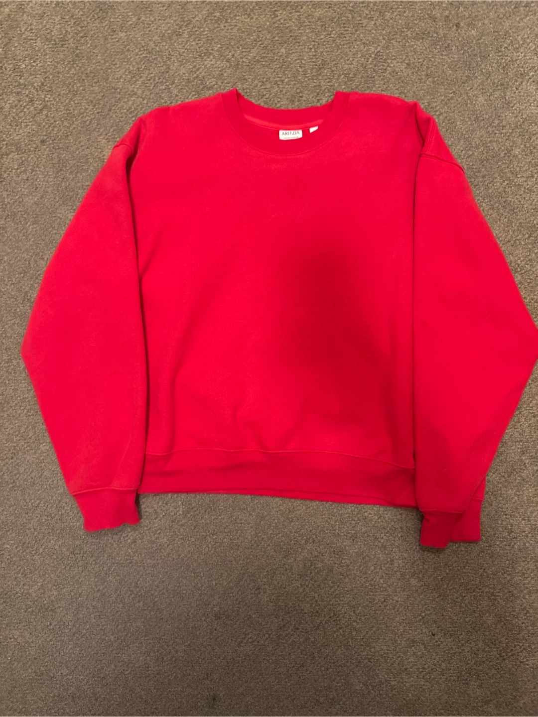 Aritzia Sweatfleece Crewneck - Red