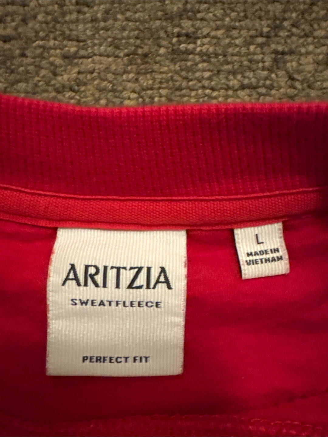 Aritzia Sweatfleece Crewneck - Red - photo 2