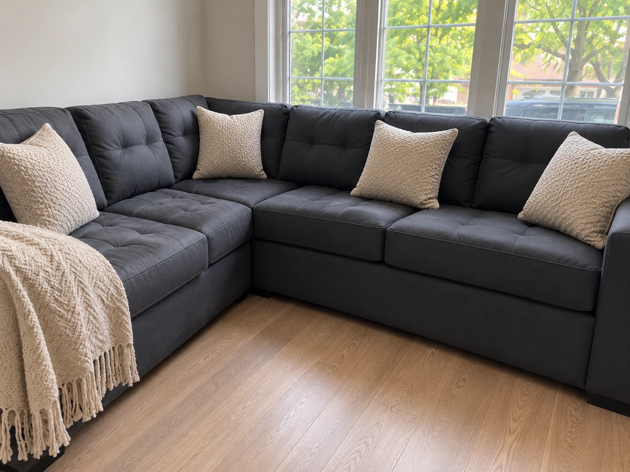 Dark Grey Sectional Sofa