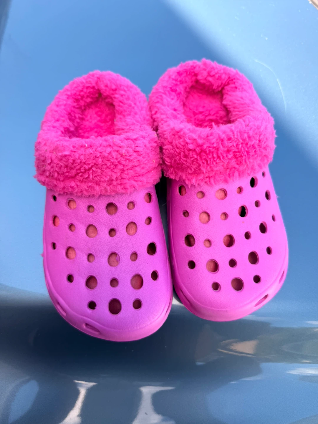 Pink Faux Fur Lined Clogs