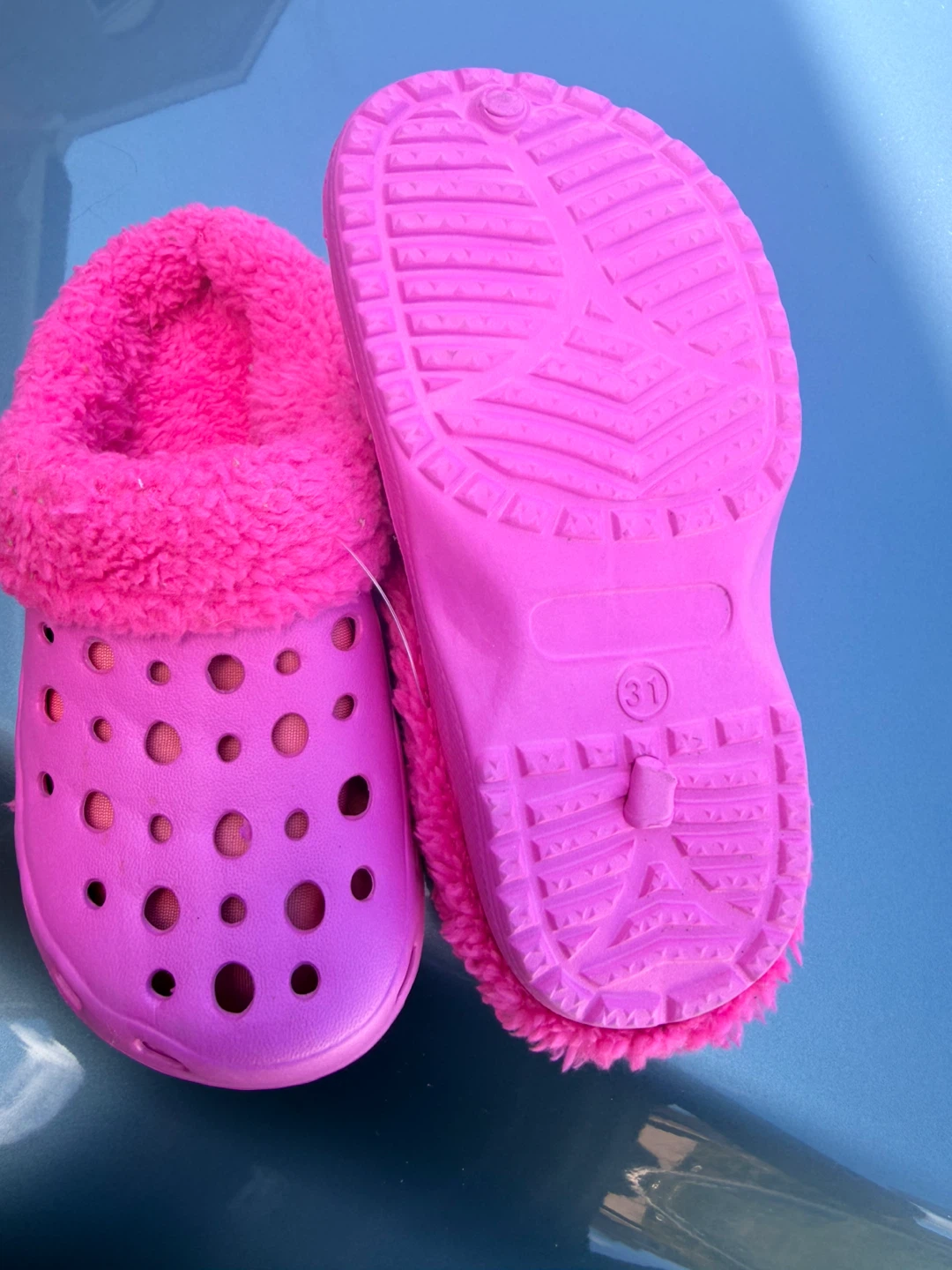 Pink Faux Fur Lined Clogs - photo 2