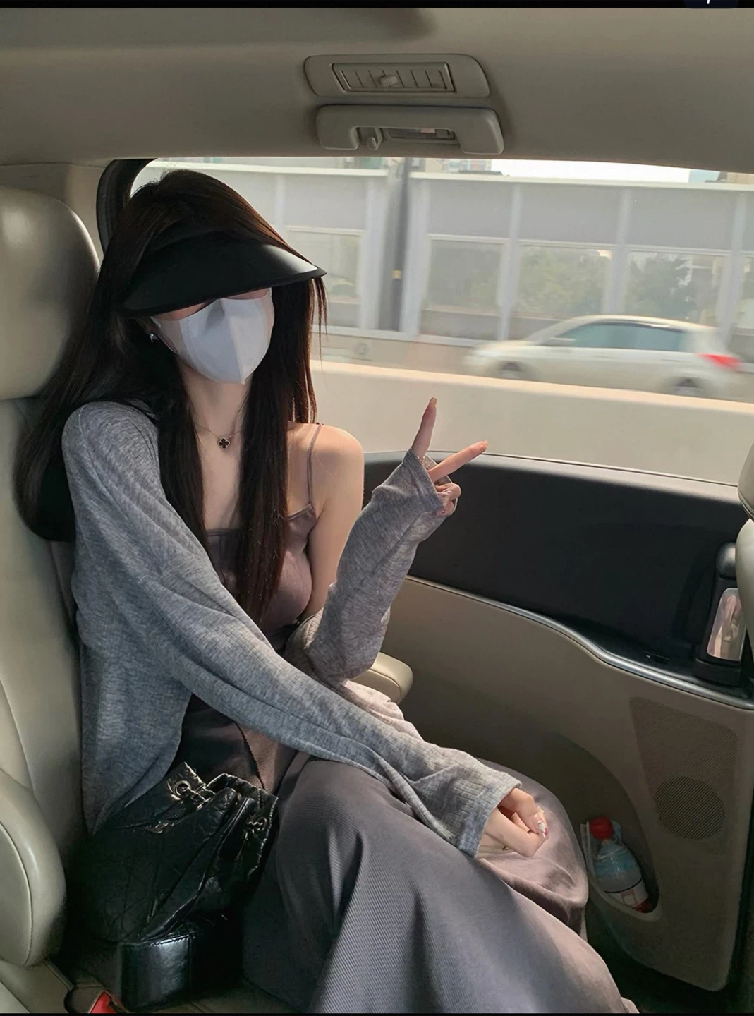 Apsuae Grey Cardigan and Slip Dress Set