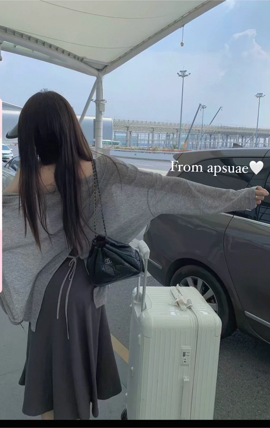 Apsuae Grey Cardigan and Slip Dress Set - photo 3