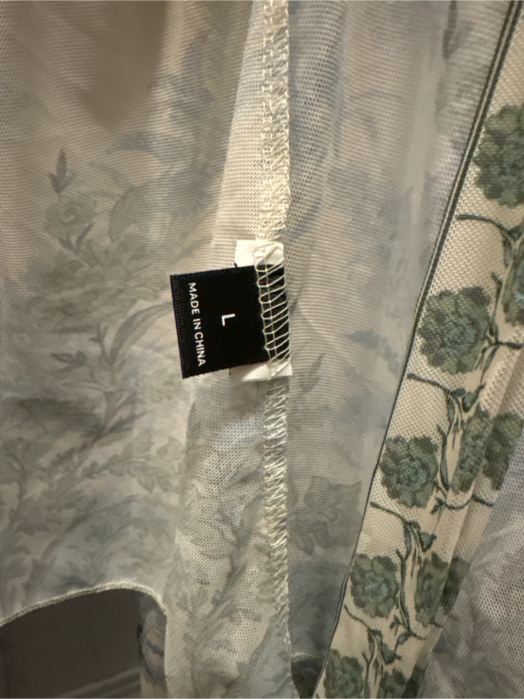 Floral Print Tie-Front Top - Size Large - photo 3