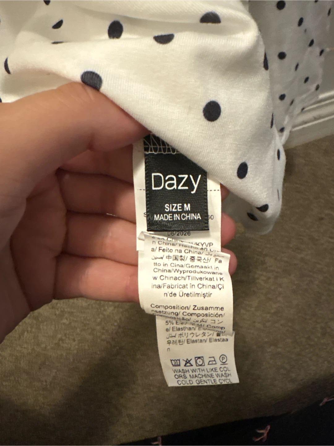 Dazy Polka Dot Long Sleeve Top - photo 2