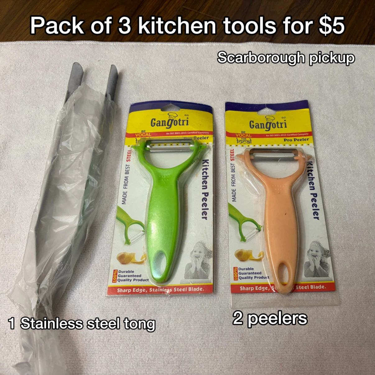 Completely new 3 kitchen tools set for $5