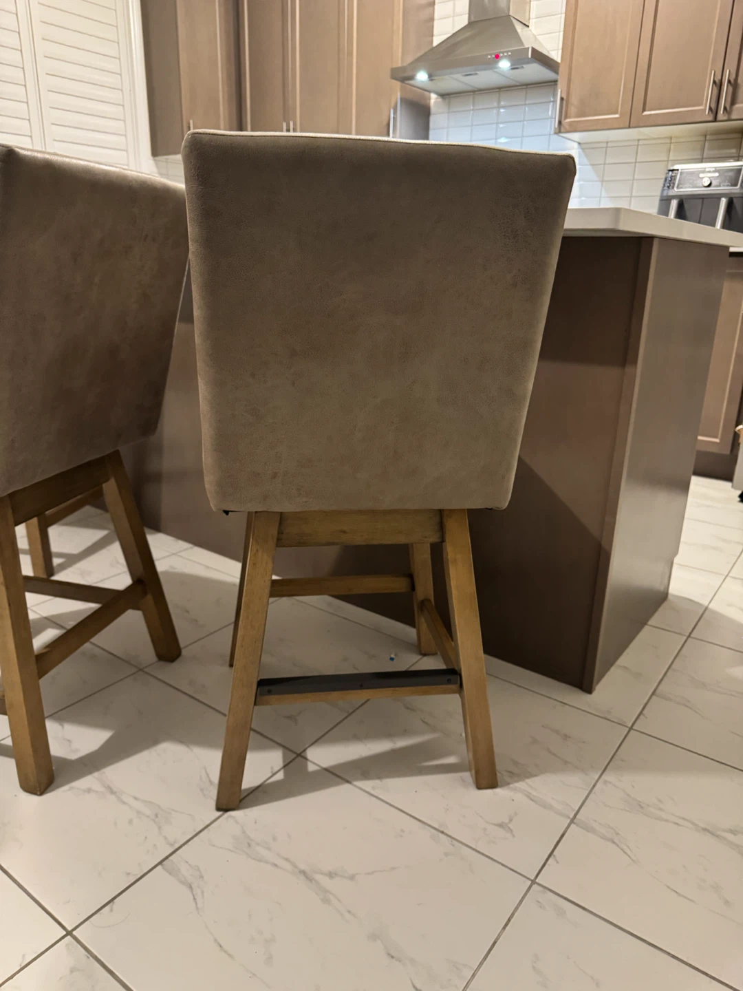 Set of Two Swivel Bar Stools