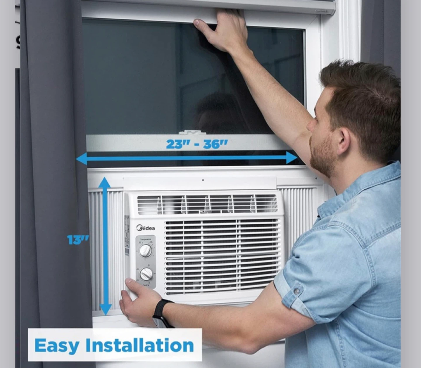 MIDEA® EasyCool Window Air Conditioner - 5000 BTU - White - photo 3