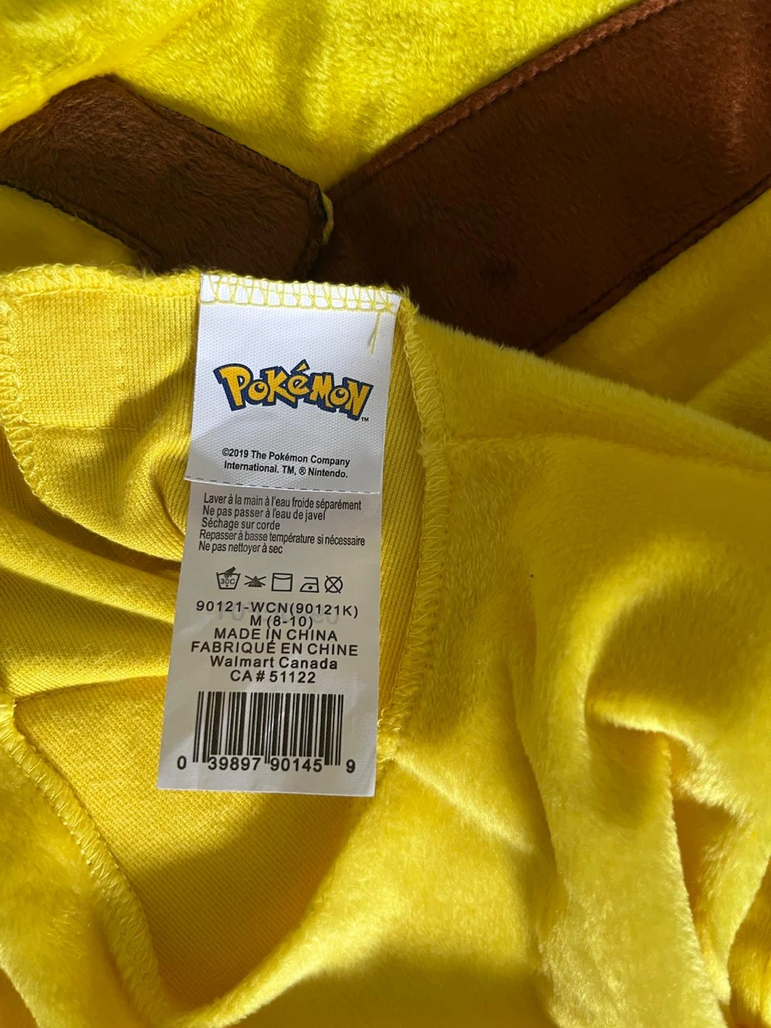Pokemon Pikachu Costume - Size M (8-10)