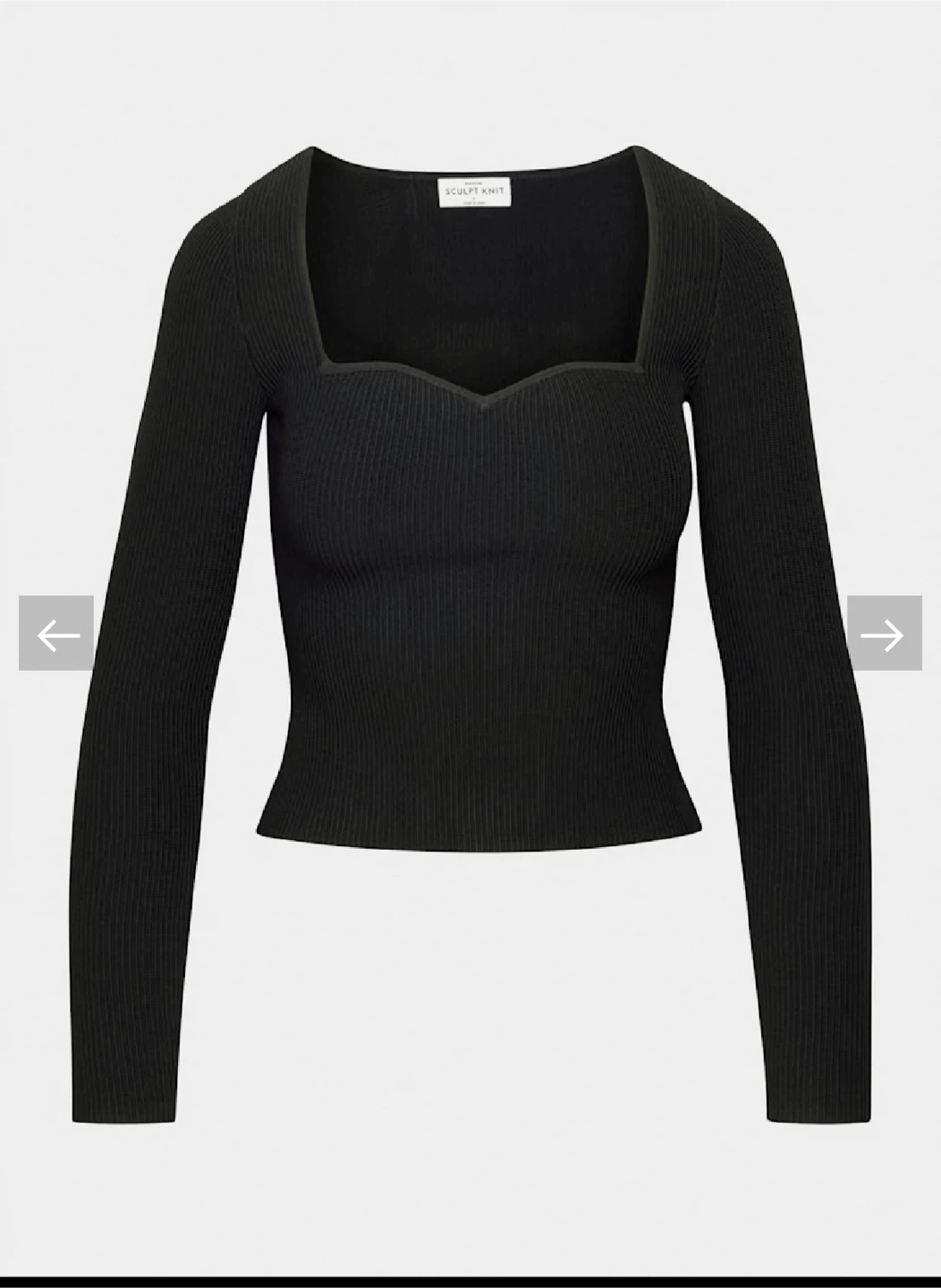 Aritizia Babaton Sculpt Knit Sweetheart Longsleeve