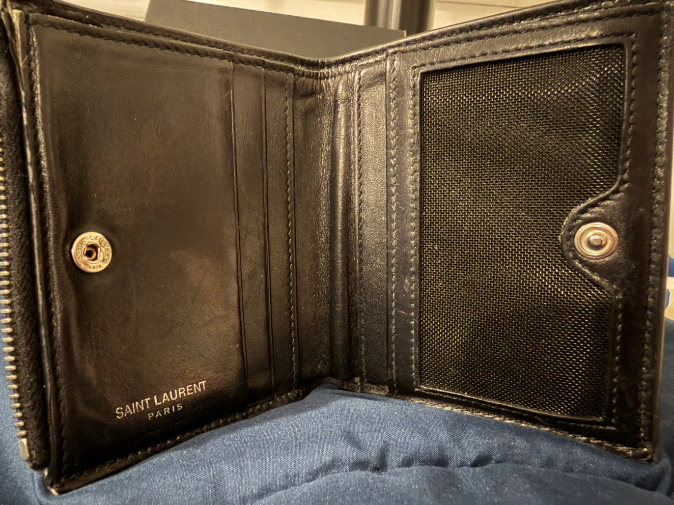 Saint Laurent Black Leather Wallet - photo 2