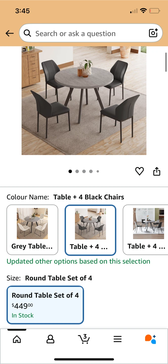 Minimalist Round Dining Table Set with 4 Chairs - photo 2