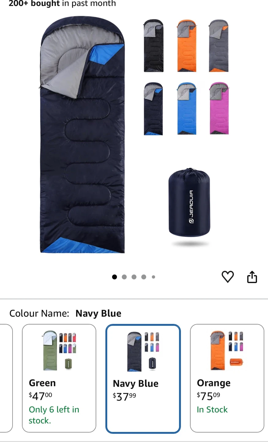 JEAOUIA Navy Blue Sleeping Bag - photo 4