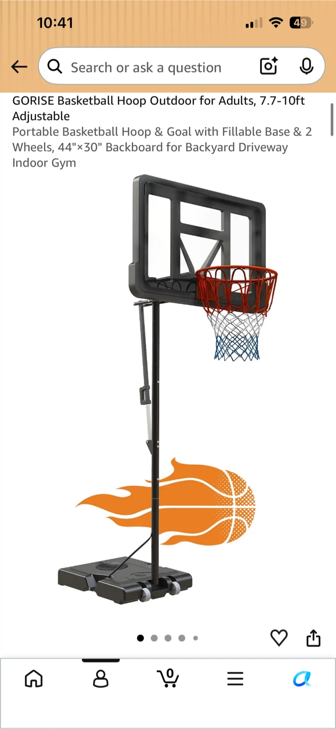 GORISE Portable Basketball Hoop