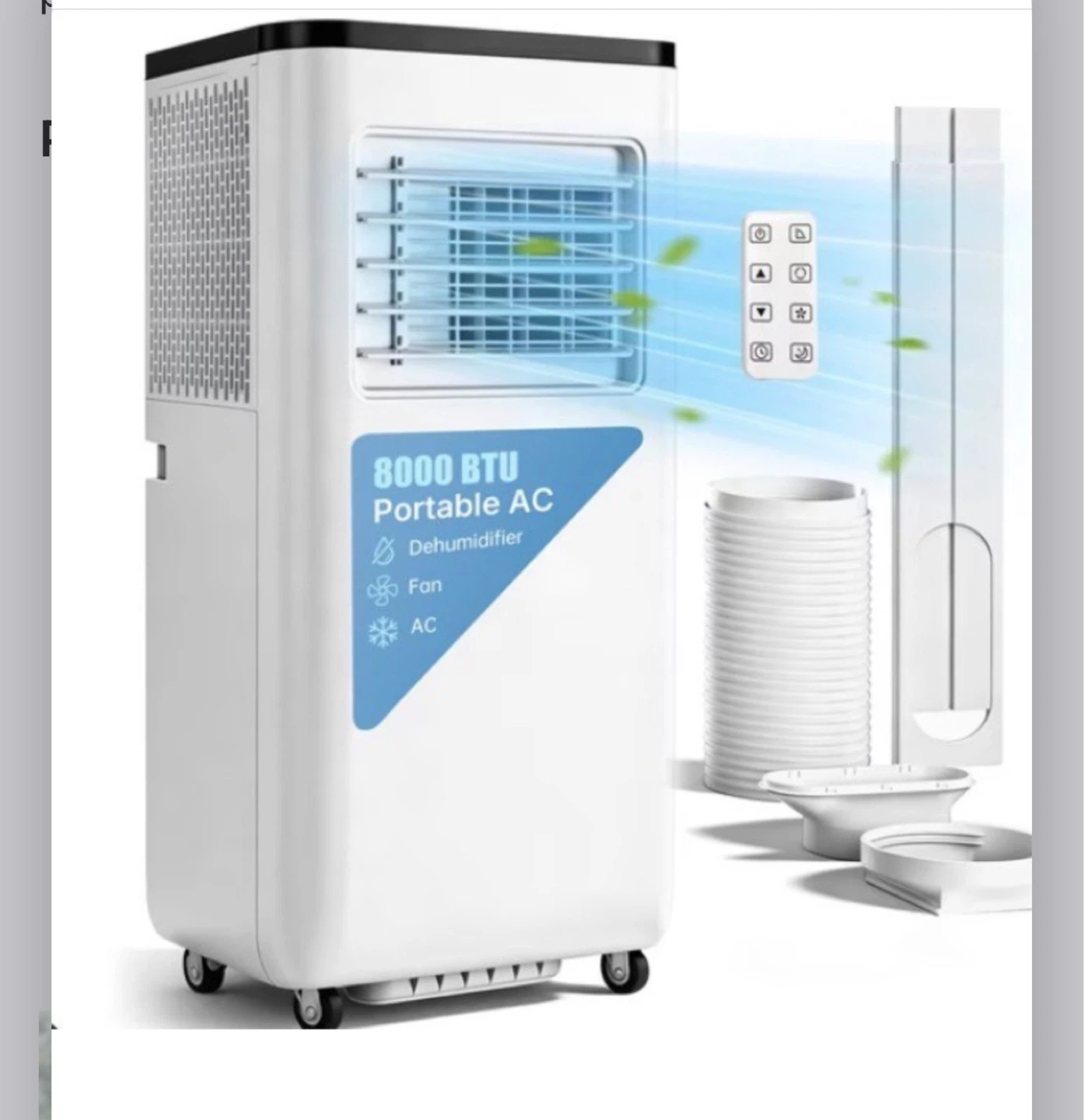 HUMSURE Portable Air Conditioner w/Window Kit  8000BTU Brand New