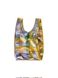 BAGGU Baby Reusable Bag - Madras Metallic ✨ - photo 3