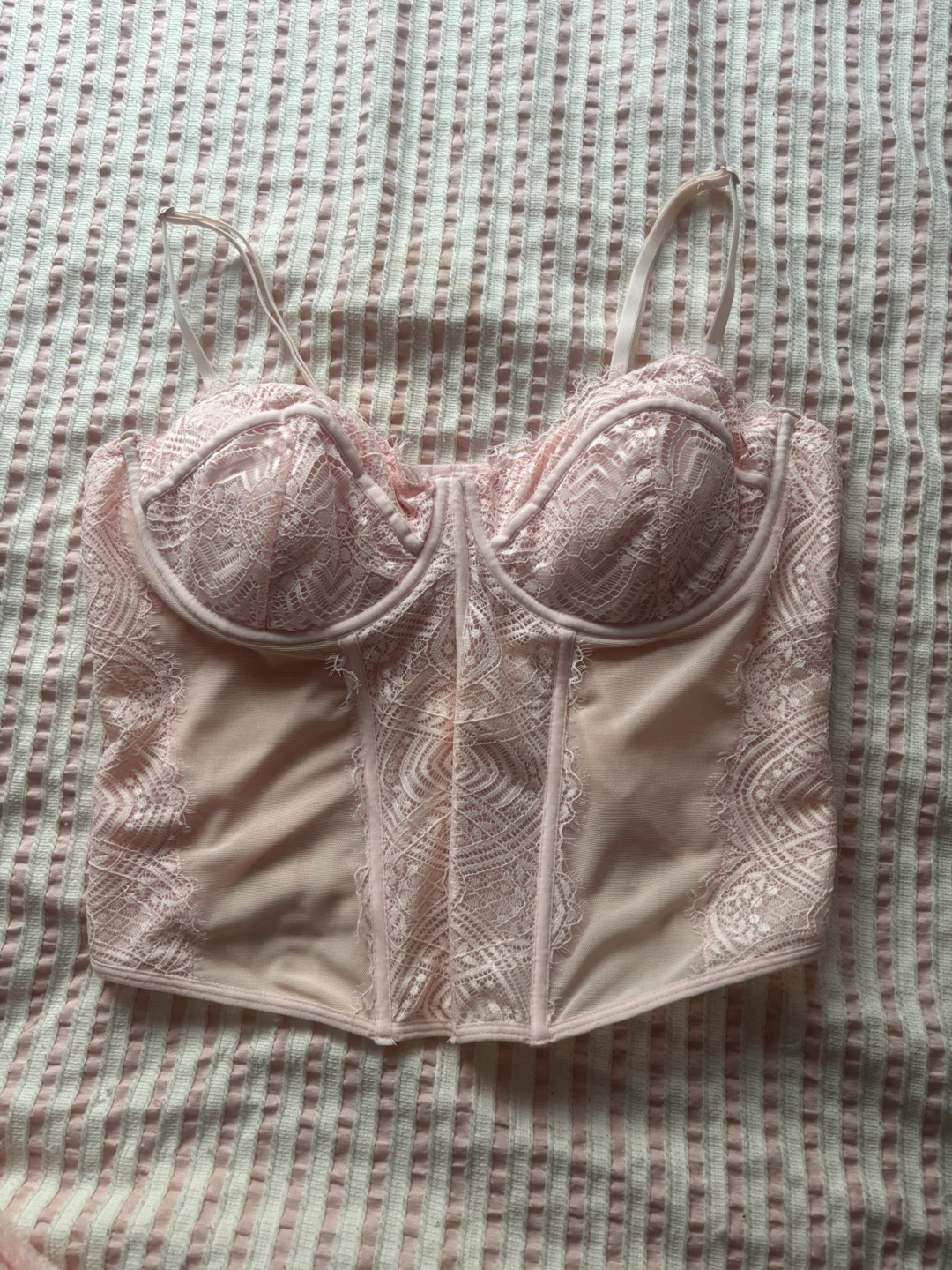 Pink Lace Corset Top