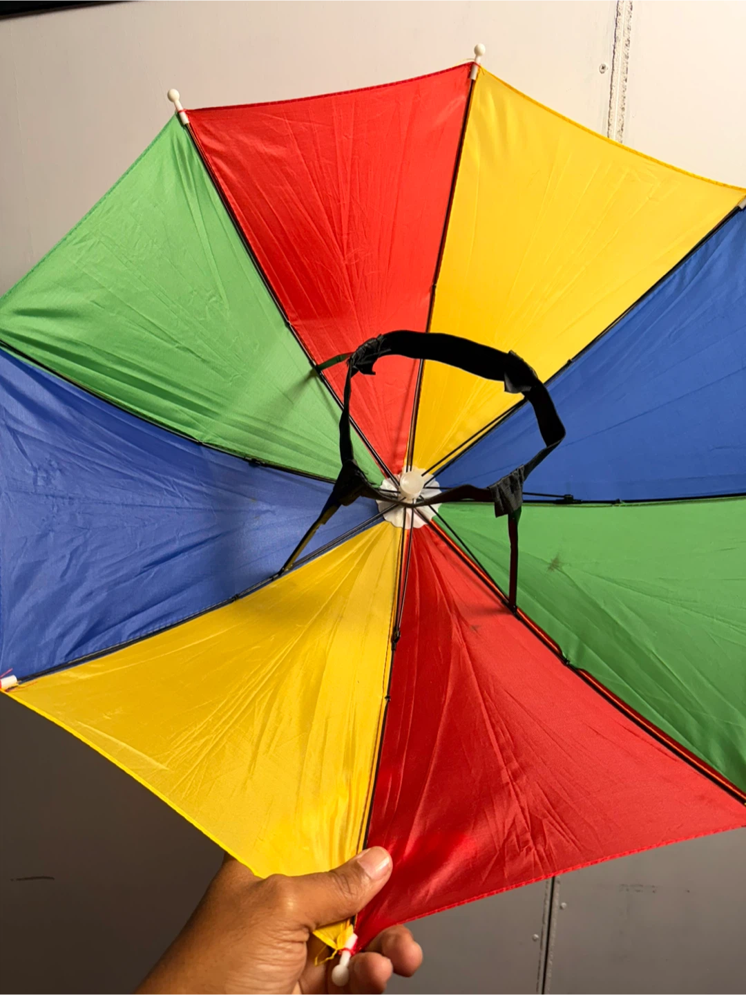 Hands-Free Rainbow Umbrella Hat - photo 3