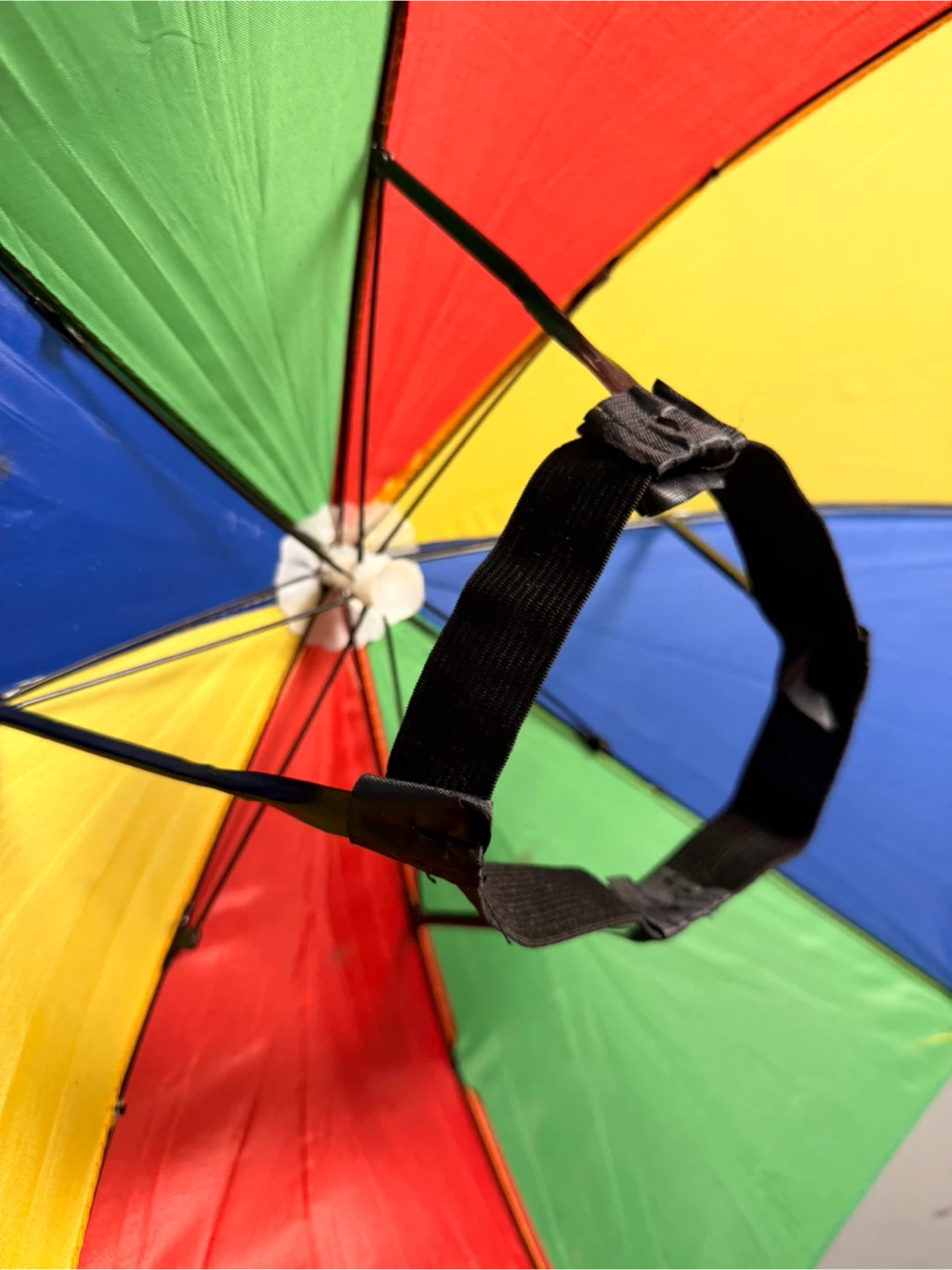 Hands-Free Rainbow Umbrella Hat - photo 4