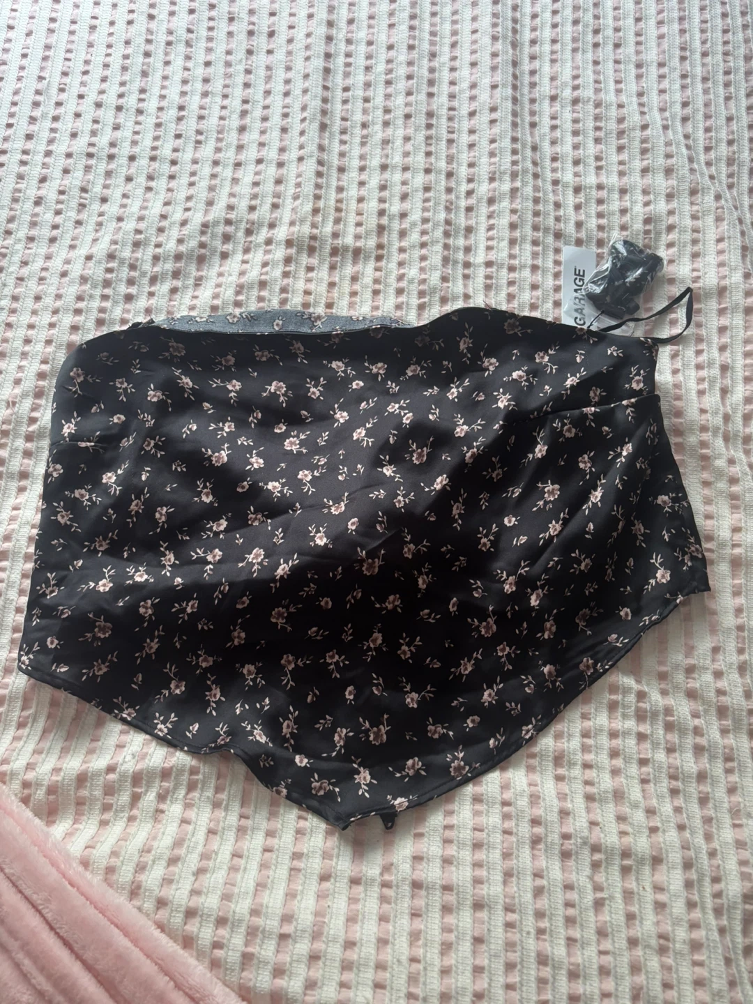 Garage Floral Satin Bandana Top
