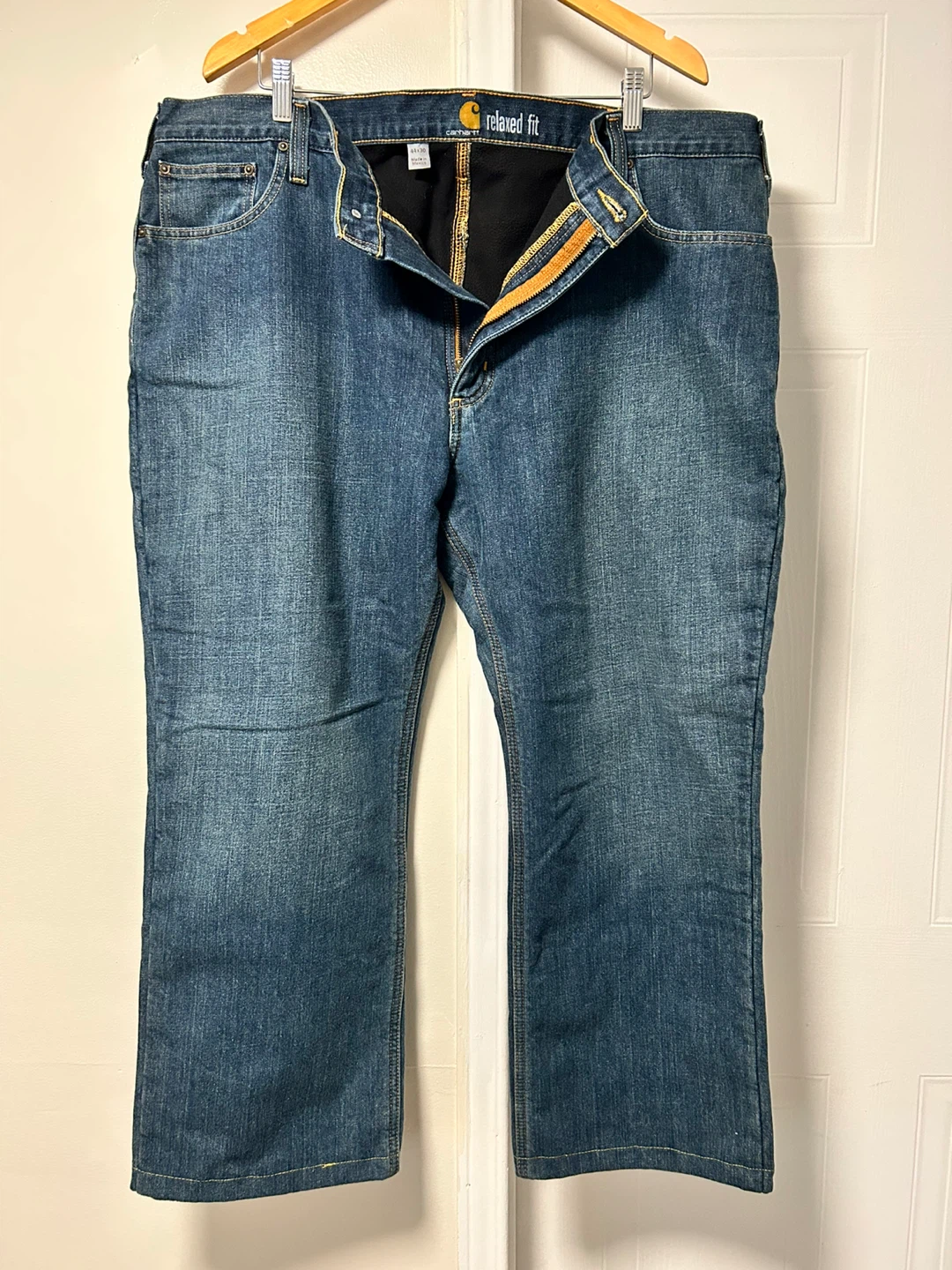 Carhartt Relaxed Fit Flannel Lined Jeans 44x30
