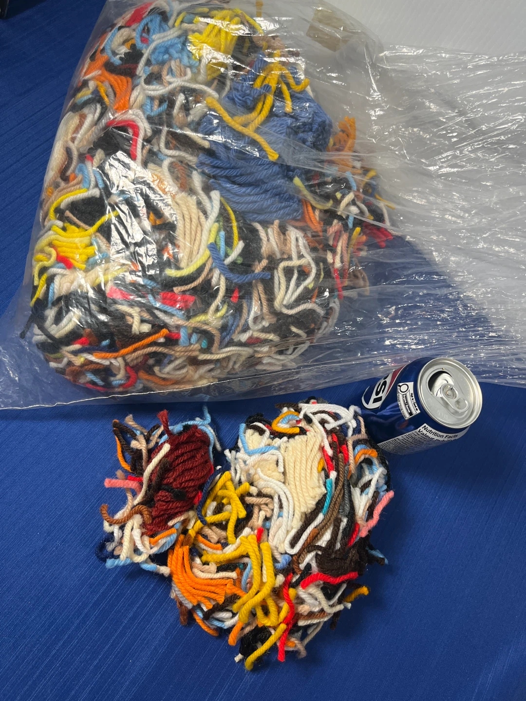 Bulk Latch-Hook Yarn Scraps Bag –  2.5” Pre-Cut Multi-Color Mix - photo 5