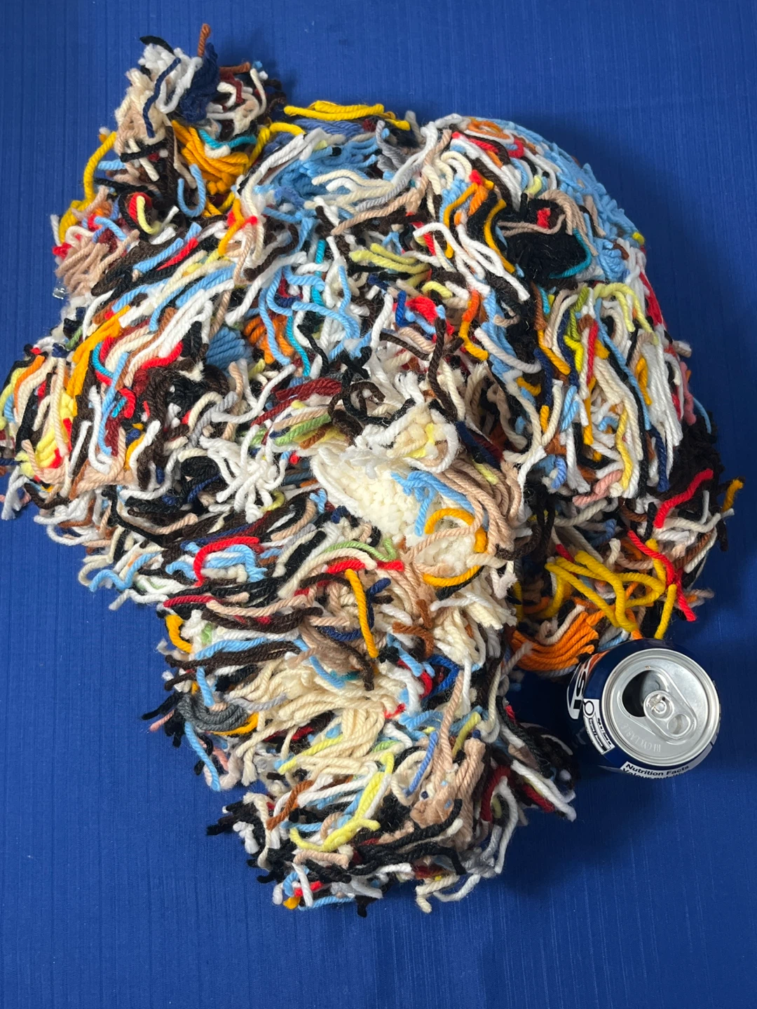 Bulk Latch-Hook Yarn Scraps Bag –  2.5” Pre-Cut Multi-Color Mix - photo 2