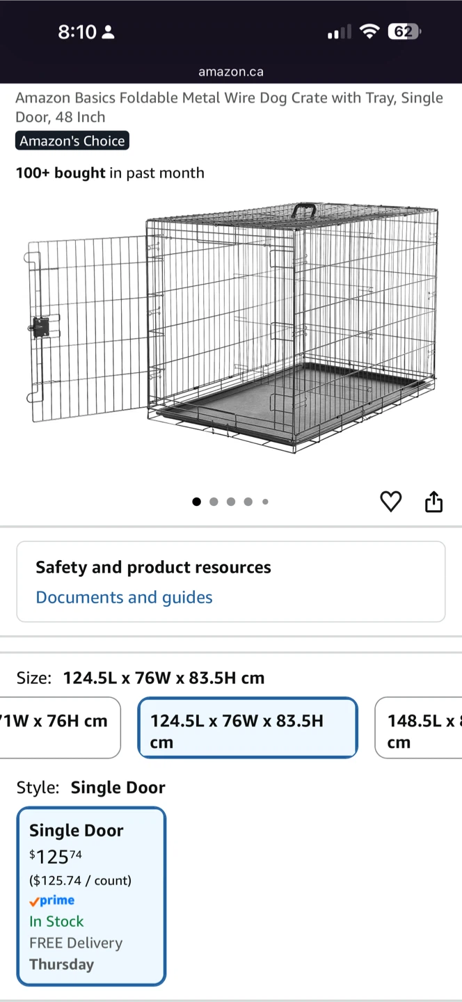 Amazon Basics Foldable Dog Crate