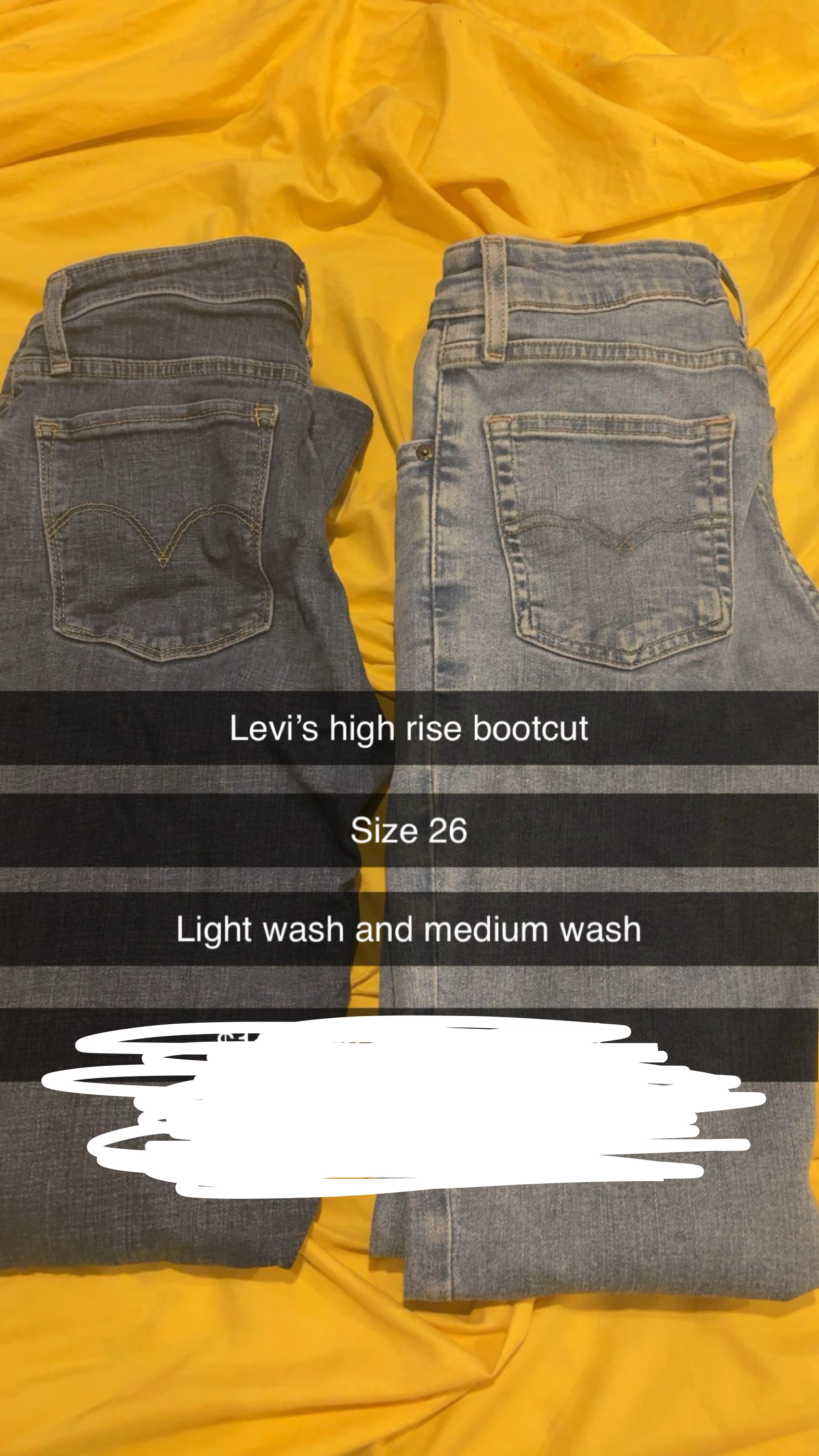 Levi's High Rise Bootcut Jeans - Size 26