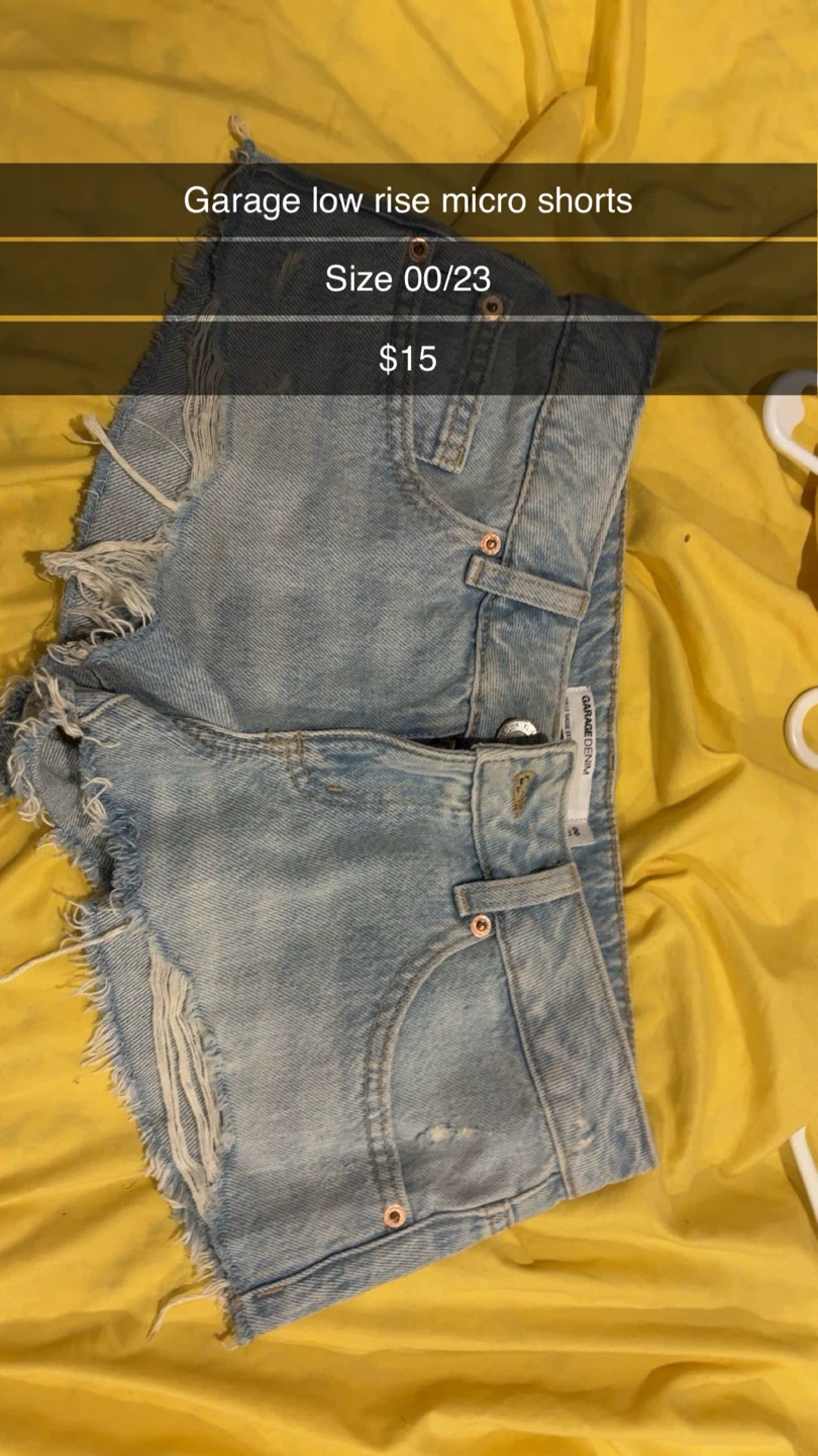 Garage Low Rise Micro Denim Shorts