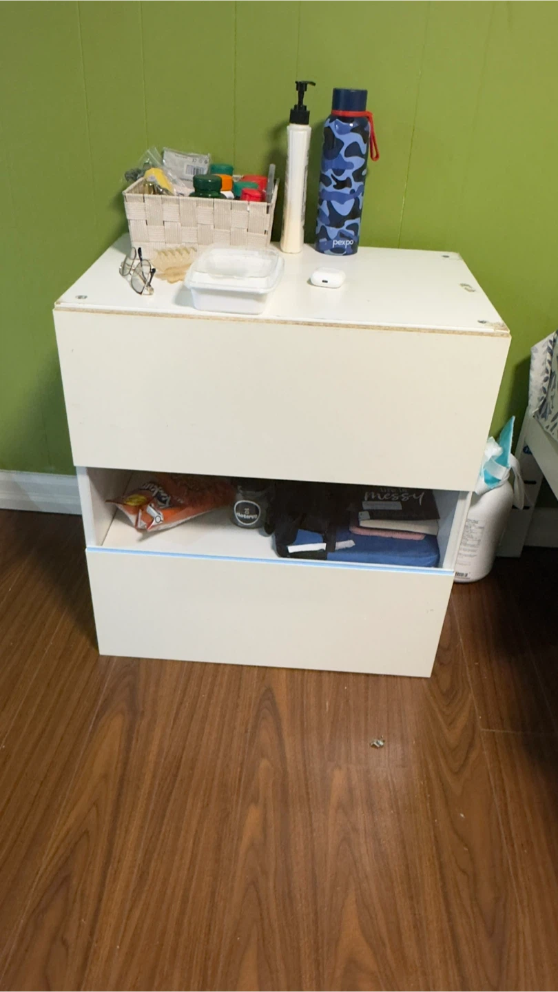 White IKEA Malm Nightstand