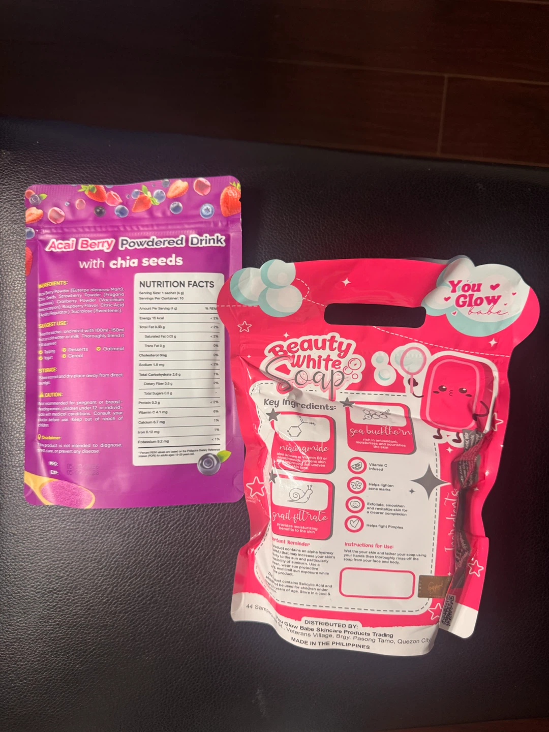 Fitgum Acai Berry Drink and You Glow Babe Soap Set - photo 4