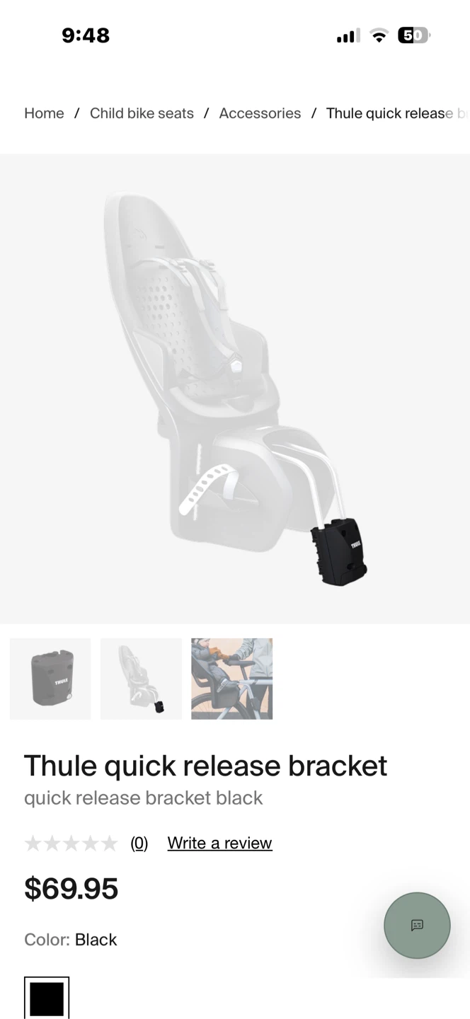 Thule Quick Release Bracket for Child Bike Seat