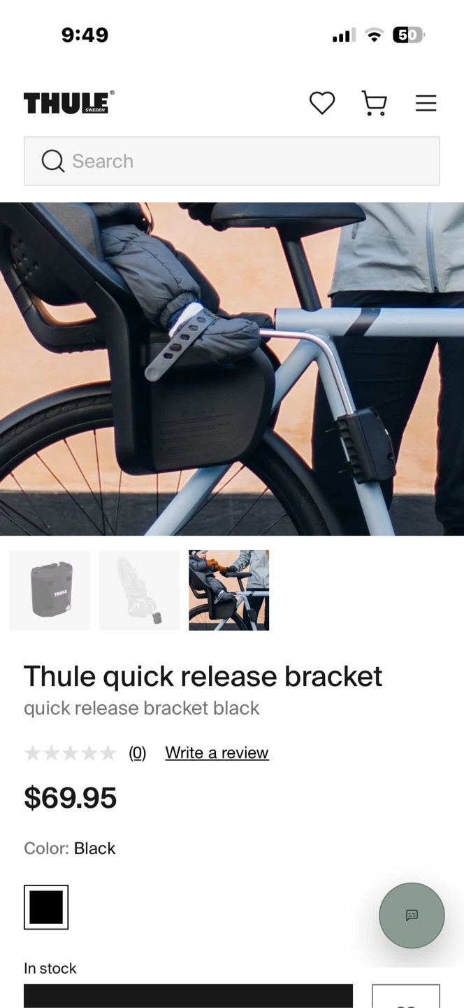 Thule Quick Release Bracket for Child Bike Seat - photo 2