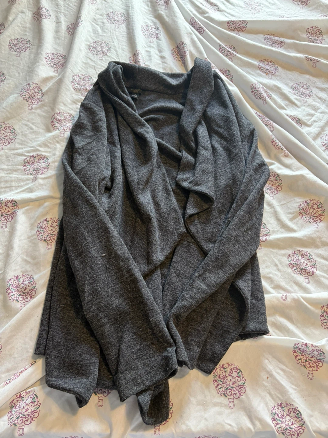 Ann Taylor Factory Petite Grey Cardigan