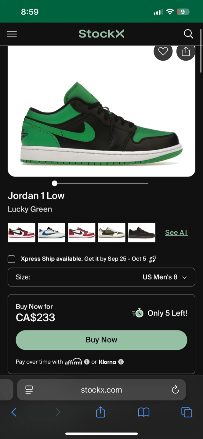 JORDAN 1s LUCKY GREEN LOWS - photo 2