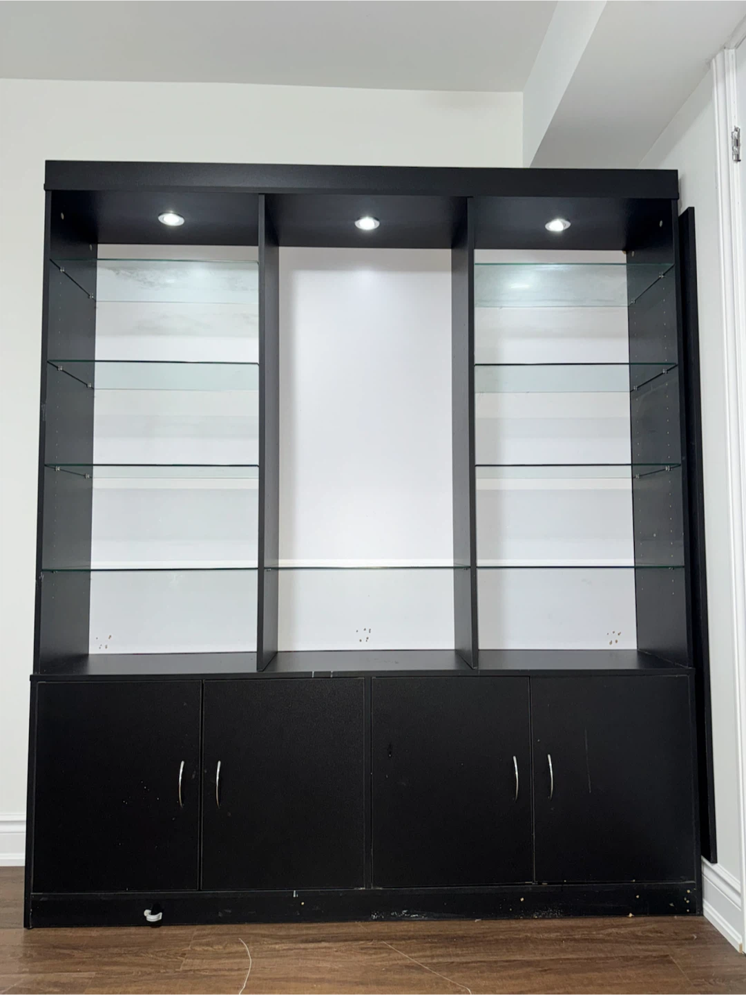 Black Display Cabinet with Integrated Lighting - photo 5