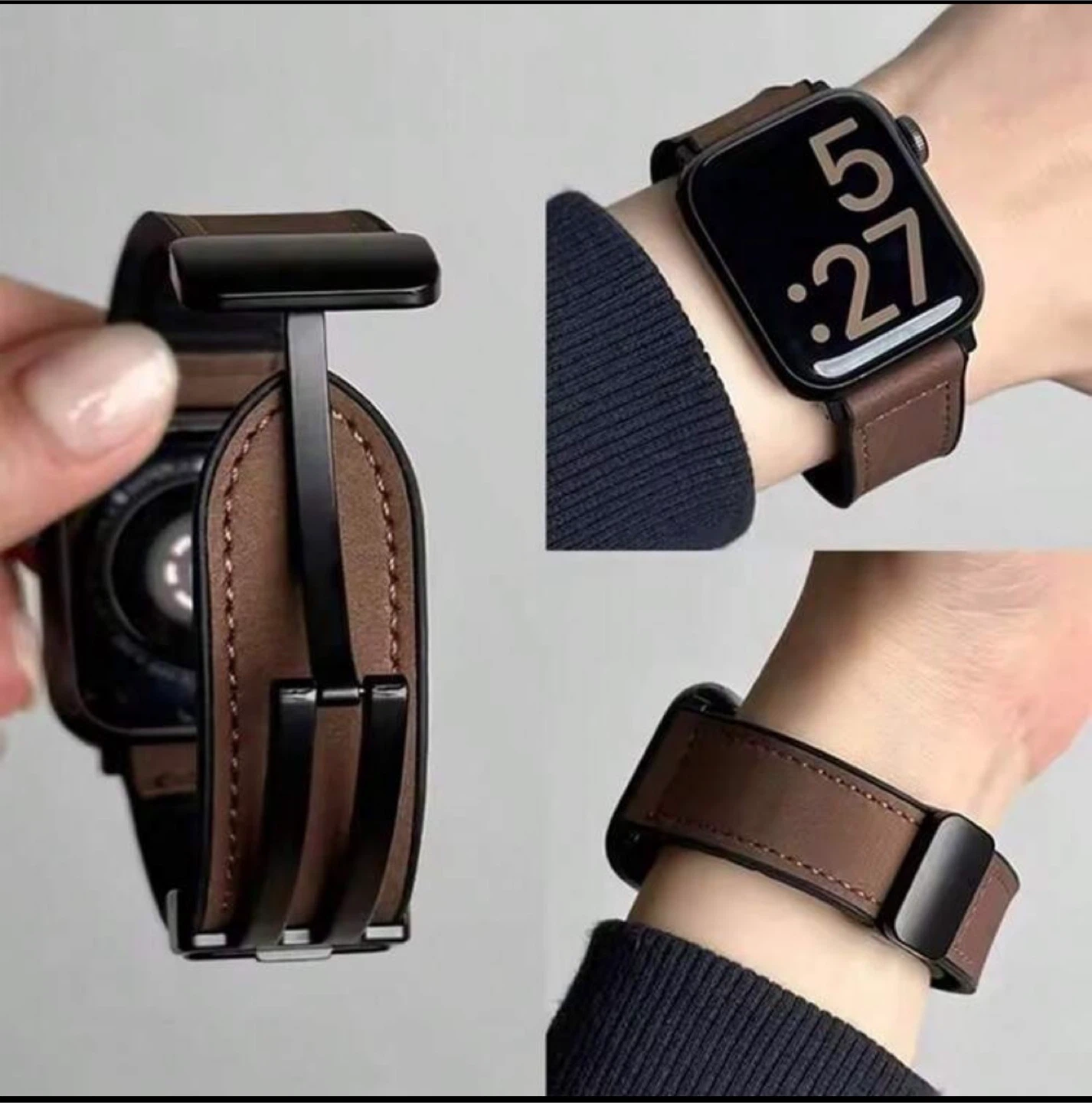 Leather Magnetic Apple Watch Band
