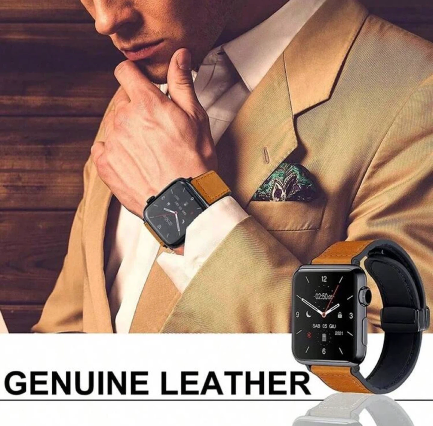Leather Magnetic Apple Watch Band - photo 5