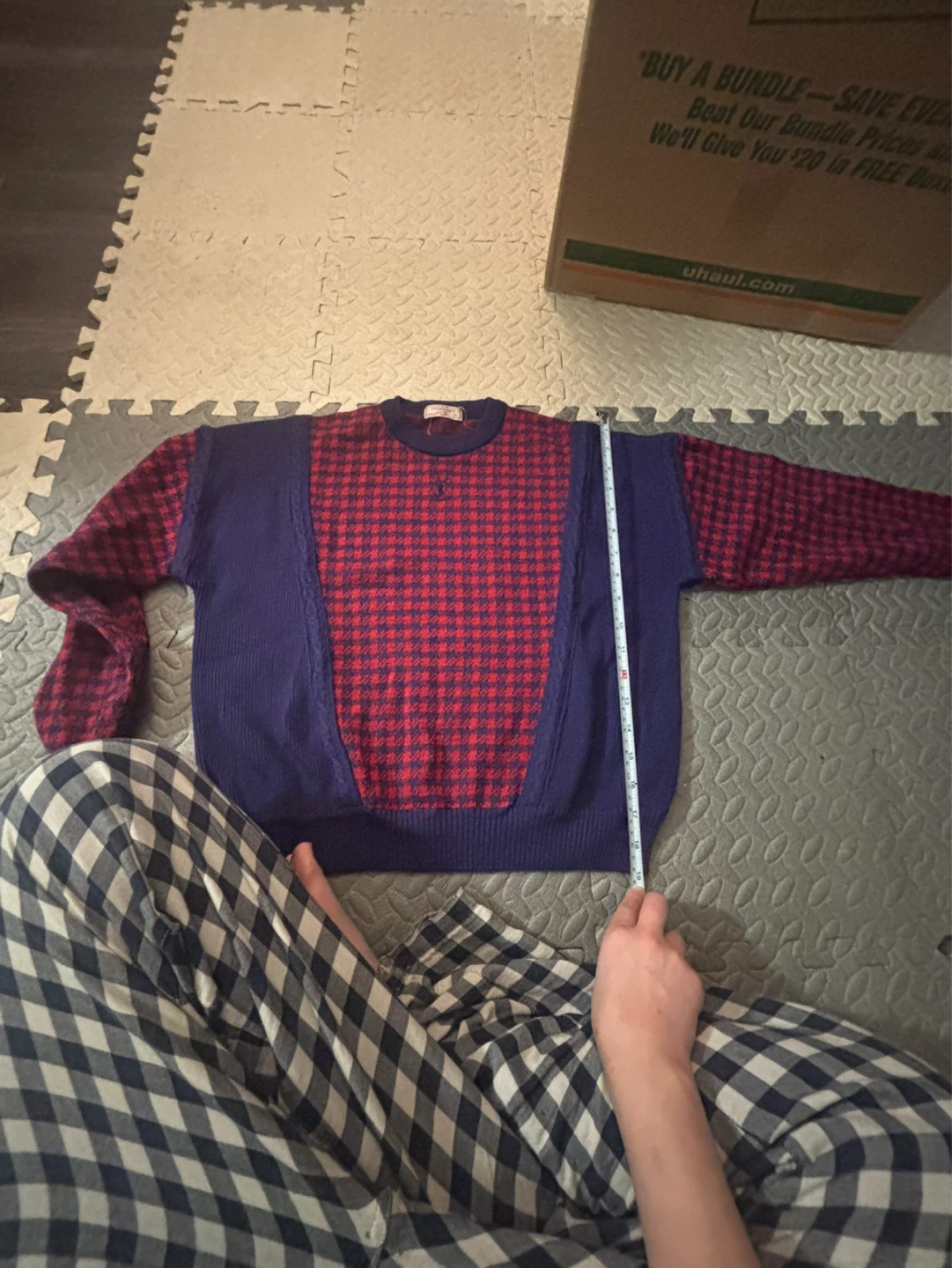 Rare Vintage 80s/90s Yves Saint Laurent Houndstooth Knit Sweater - photo 4