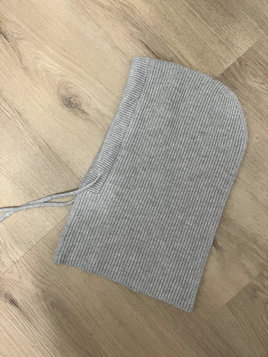 Grey knit balaclava hood - photo 2