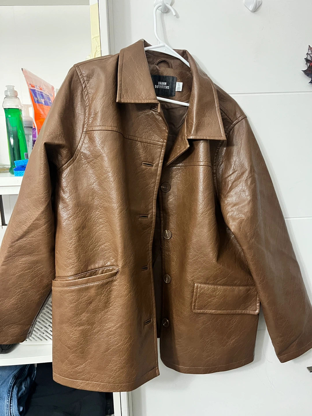 Urban Outfitters Brown Faux Leather Jacket