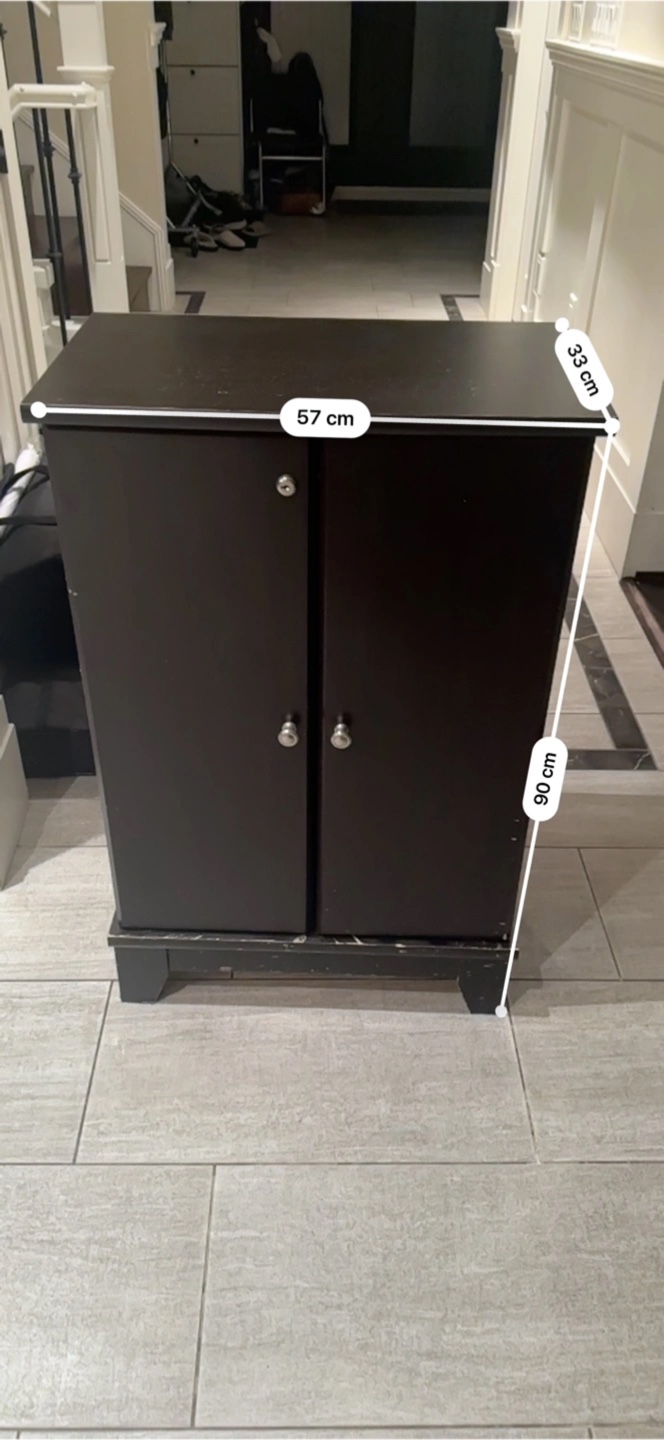 Espresso colored Storage Cabinet with Doors