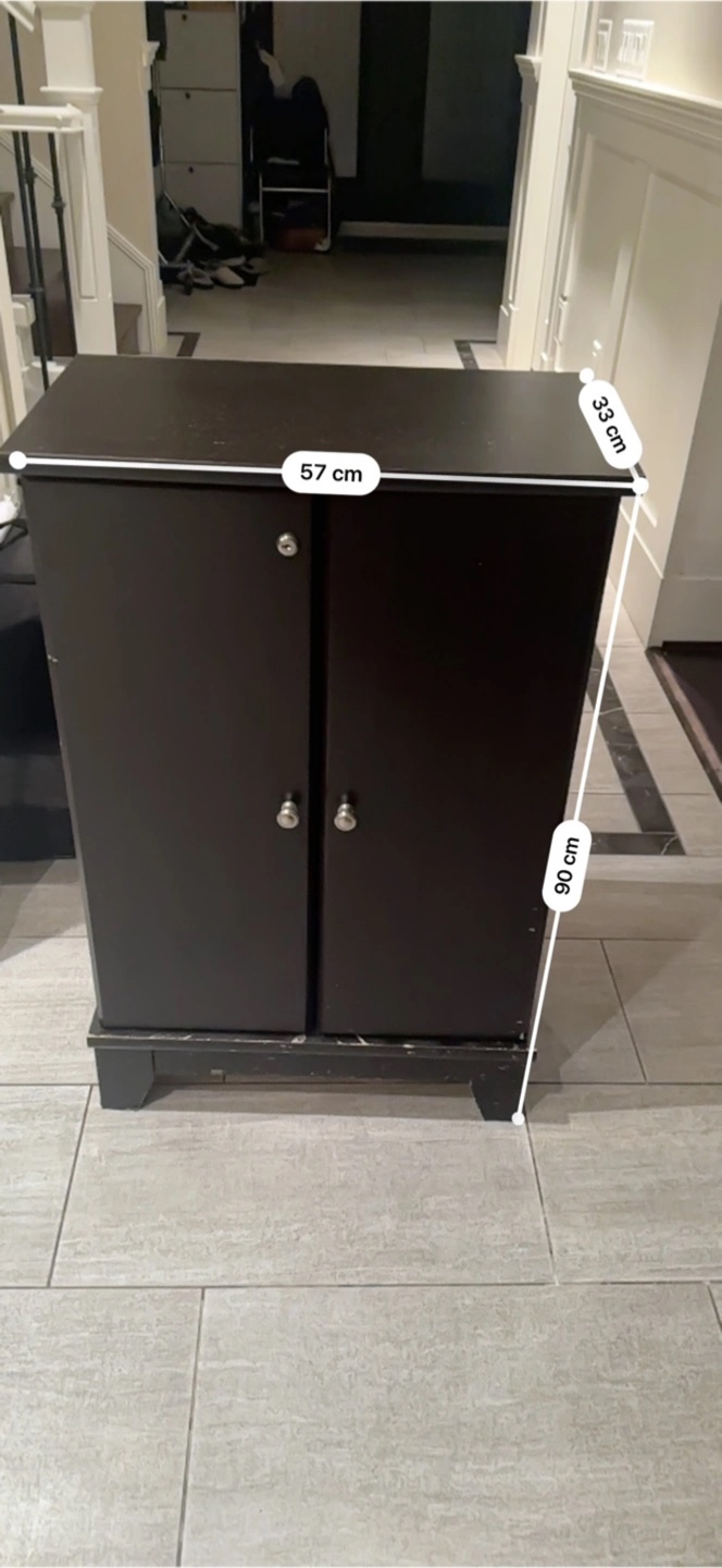 Espresso colored Storage Cabinet with Doors - photo 3