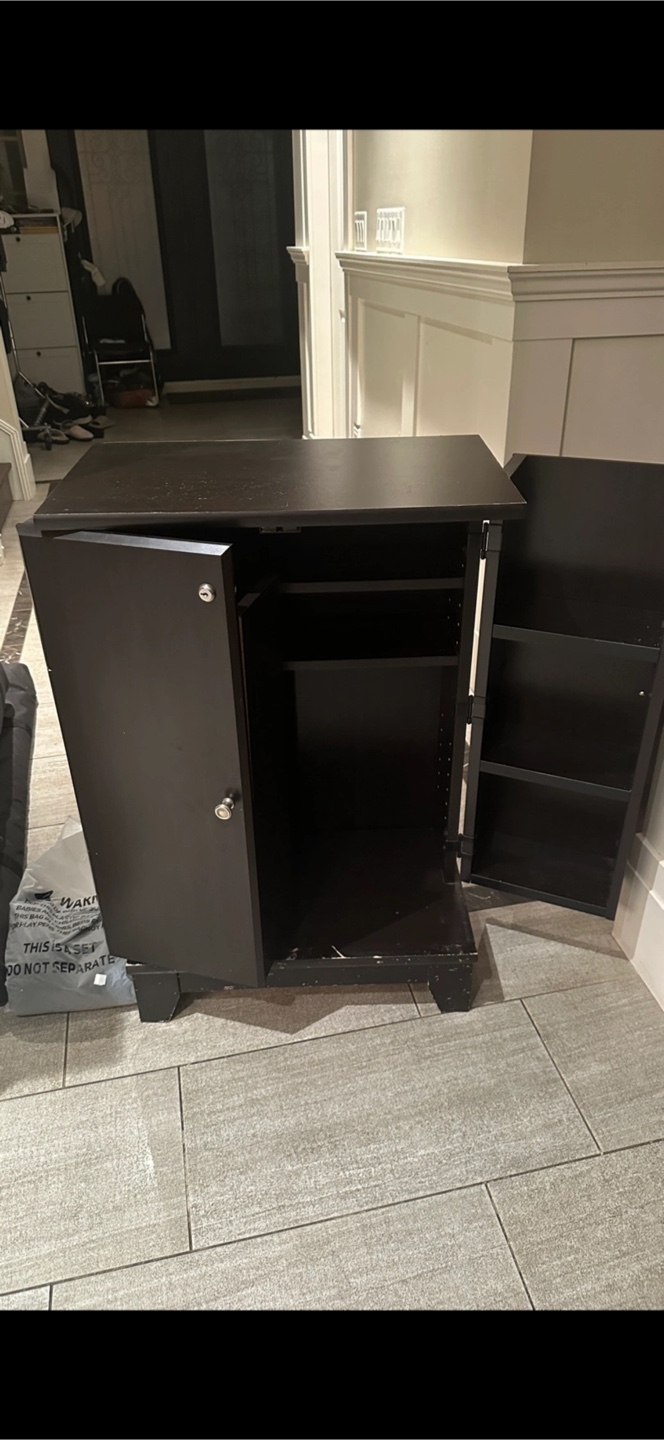 Espresso colored Storage Cabinet with Doors - photo 5